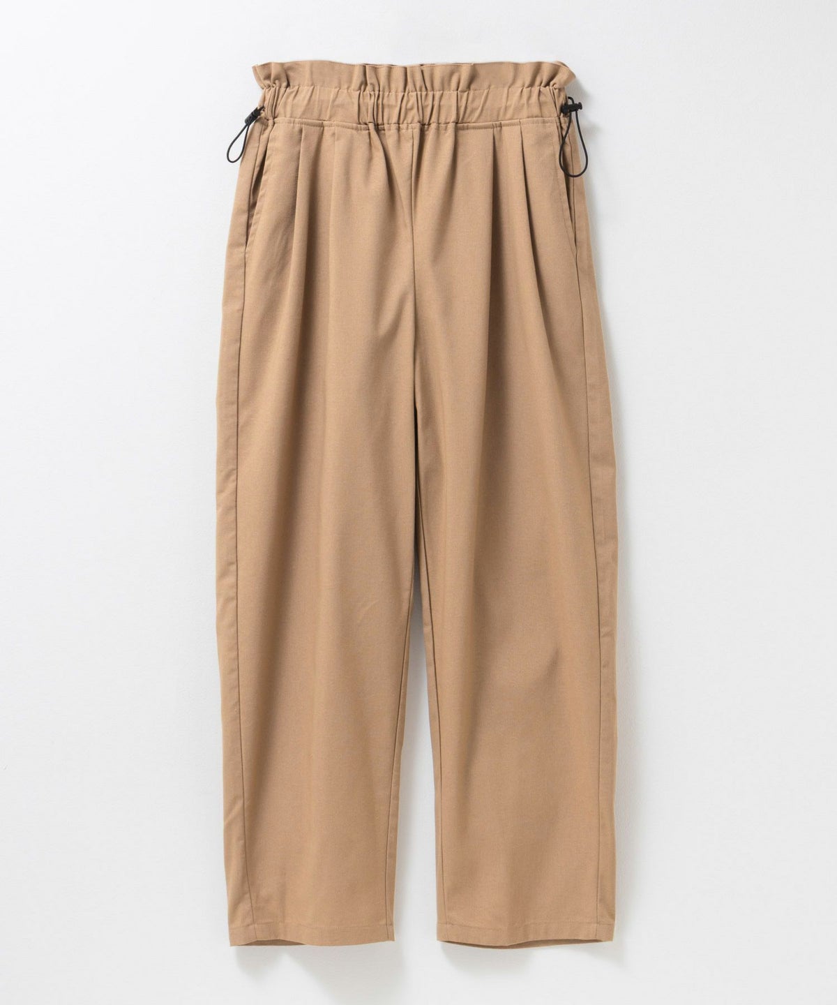 Idnes リネンライクドロストテーパードパンツ レディース