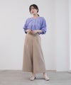 Idnes 釦付きワイドクロップドパンツ レディース商品サムネイル-10