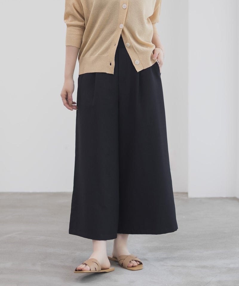 Idnes 釦付きワイドクロップドパンツ レディース商品画像-11
