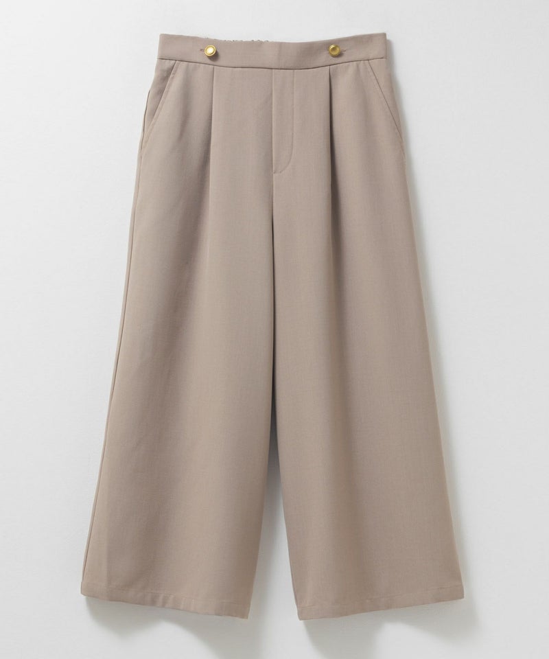 Idnes 釦付きワイドクロップドパンツ レディース商品画像-18