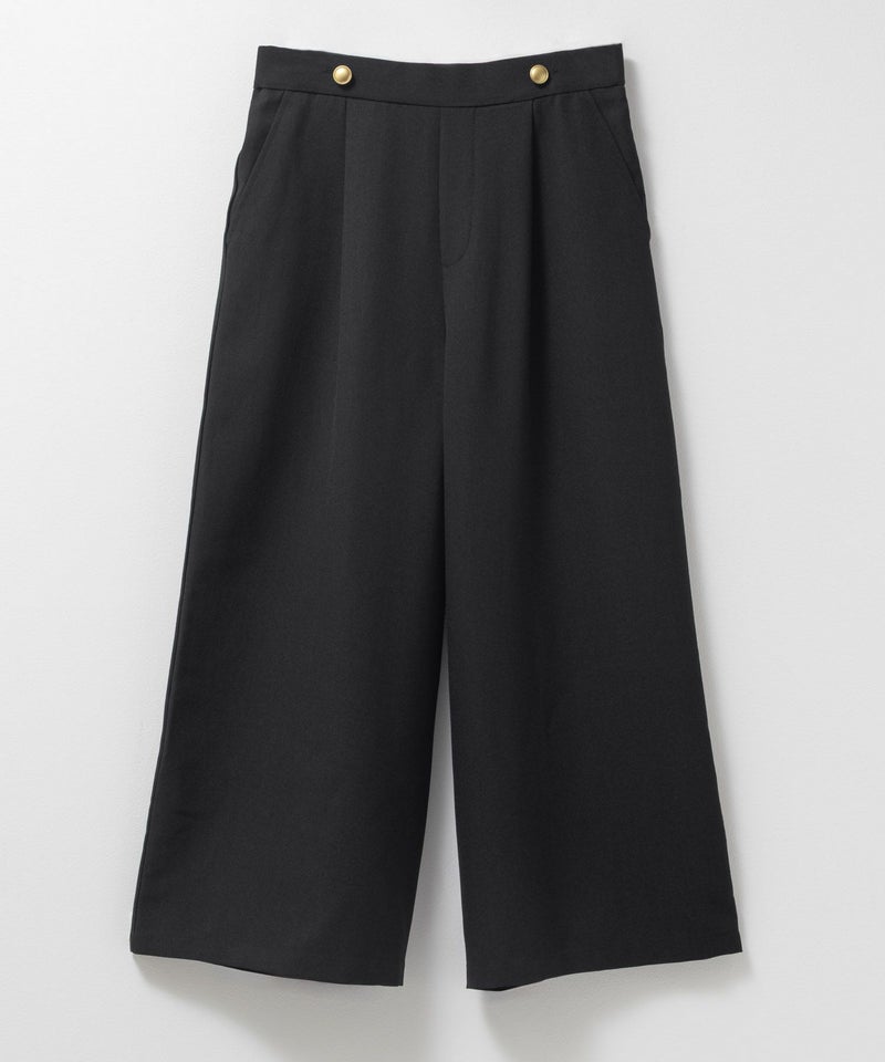Idnes 釦付きワイドクロップドパンツ レディース商品画像-20