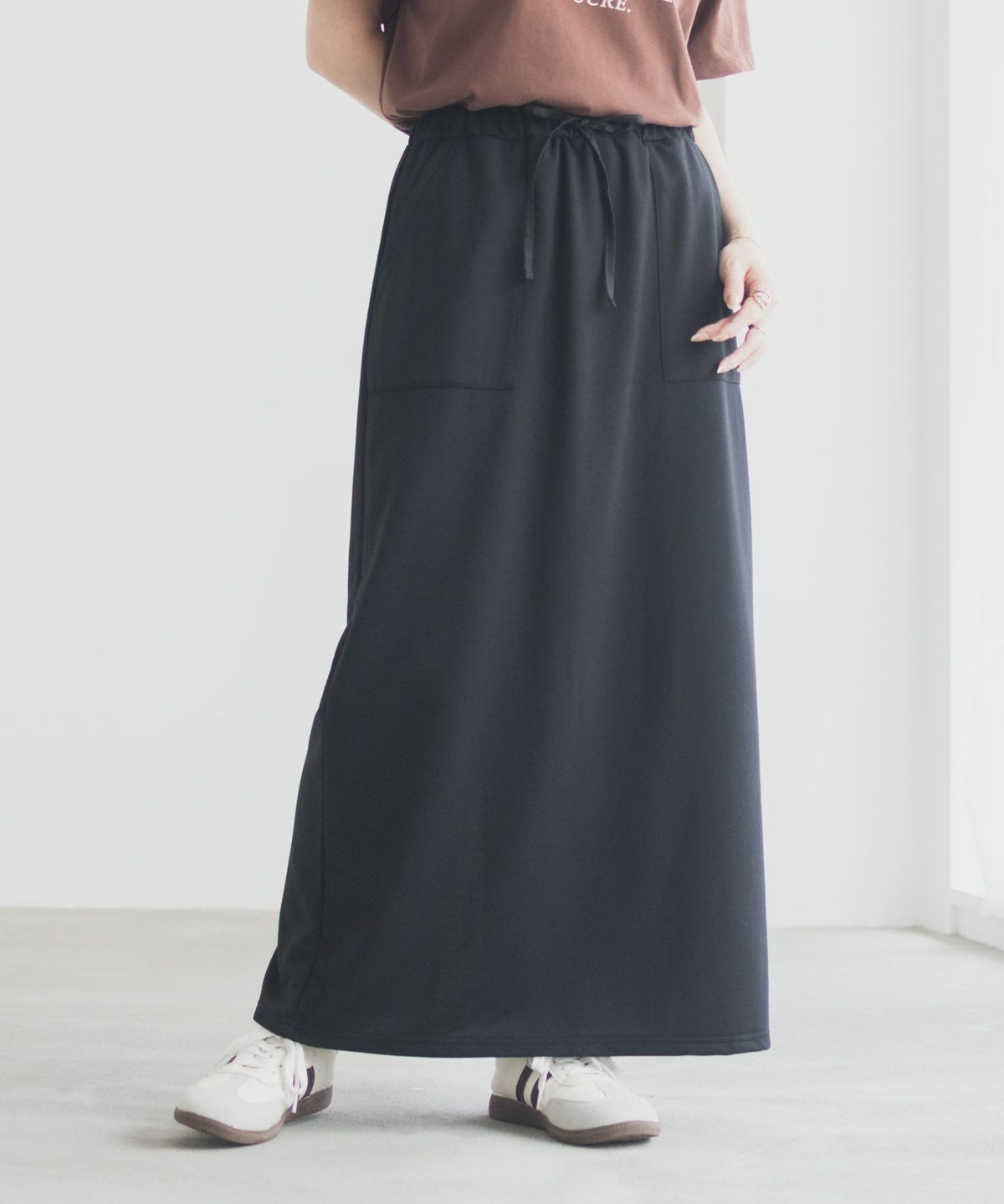 Idnes スウェットナロースカート レディース