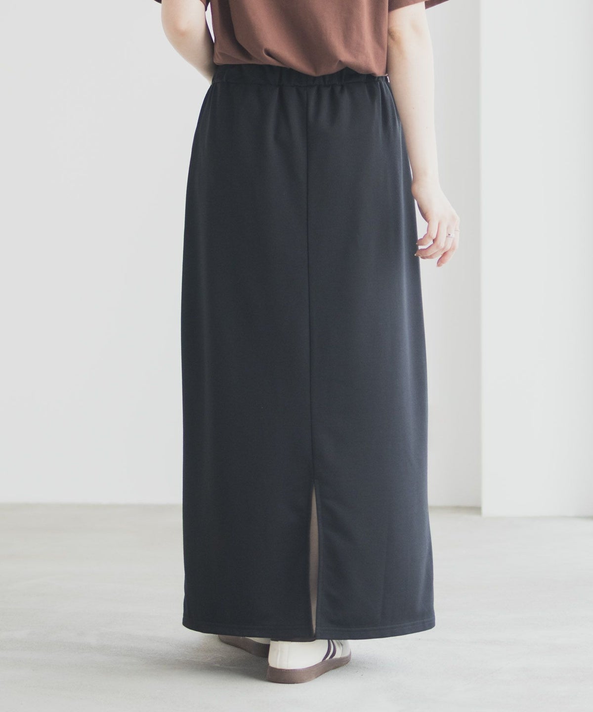 Idnes スウェットナロースカート レディース