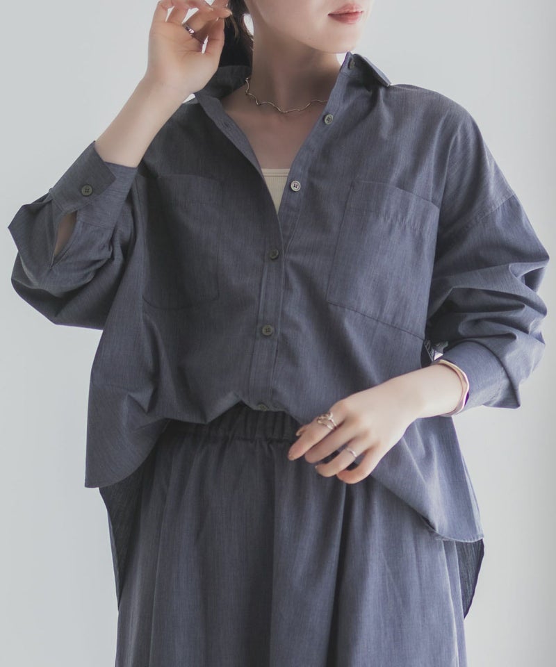 milli de l'air デニムライクシャツ レディース商品画像-1