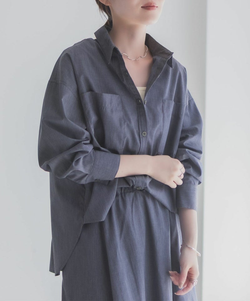 milli de l'air デニムライクシャツ レディース商品画像-6