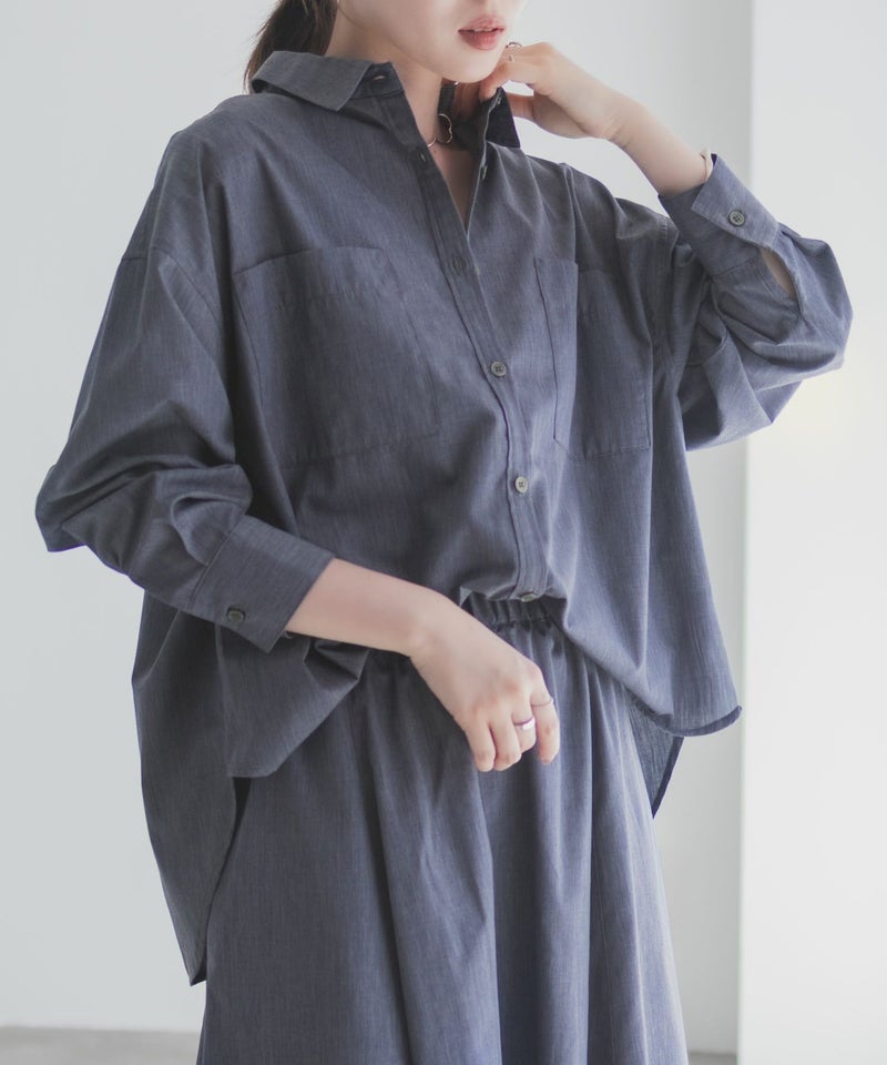 milli de l'air デニムライクシャツ レディース商品画像-7