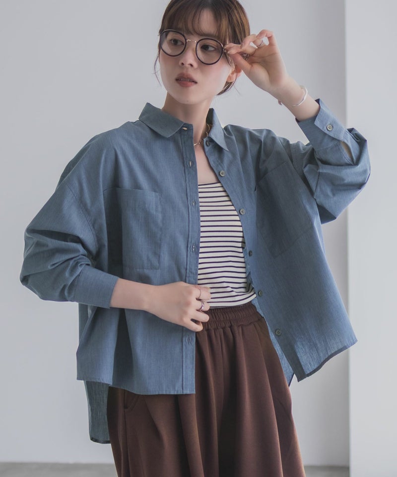 milli de l'air デニムライクシャツ レディース商品画像-16