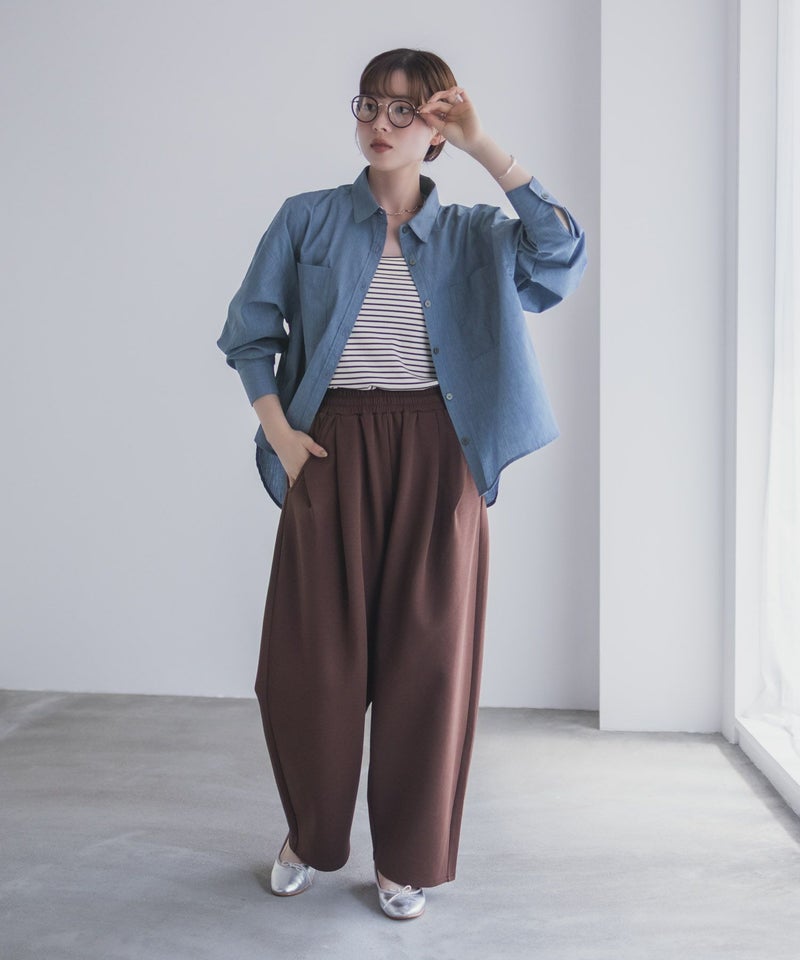 milli de l'air デニムライクシャツ レディース商品画像-20