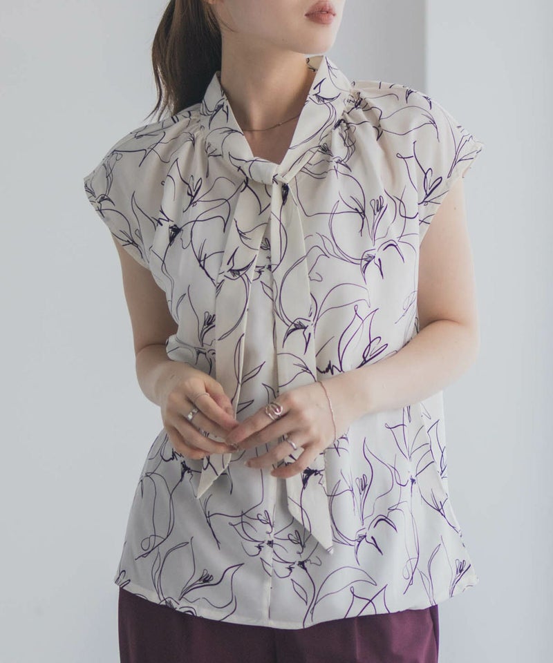 milli de l'air 2WAYフレンチボウタイブラウス レディース商品画像-1