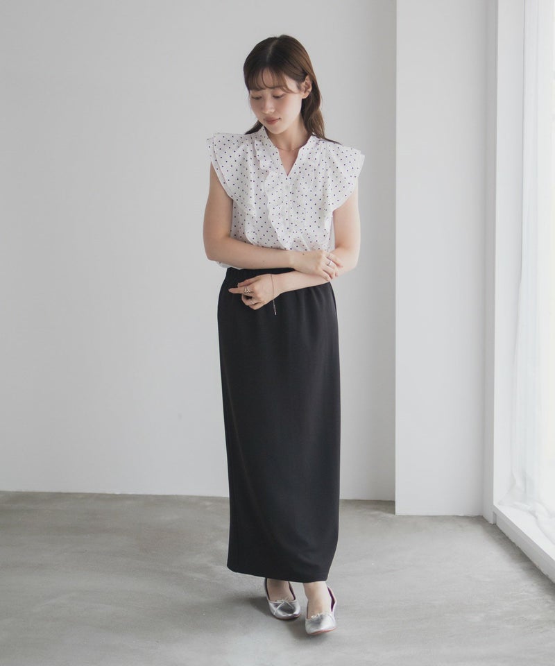 milli de l'air ラッフルフリルキーネックブラウス レディース商品画像-16