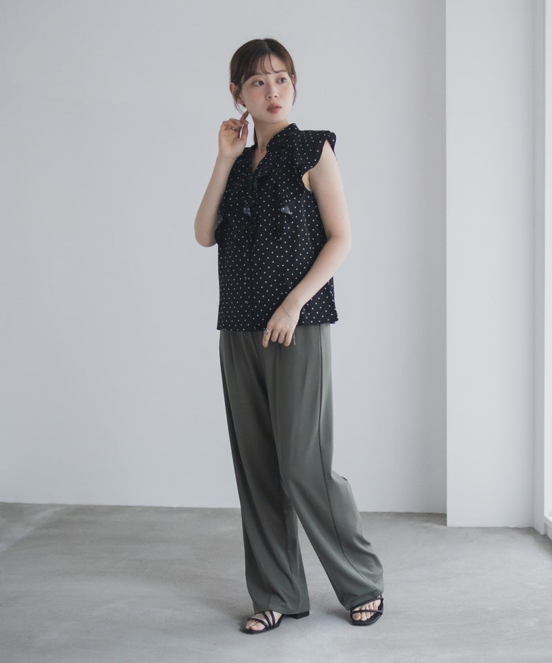 milli de l'air ラッフルフリルキーネックブラウス レディース商品画像-21