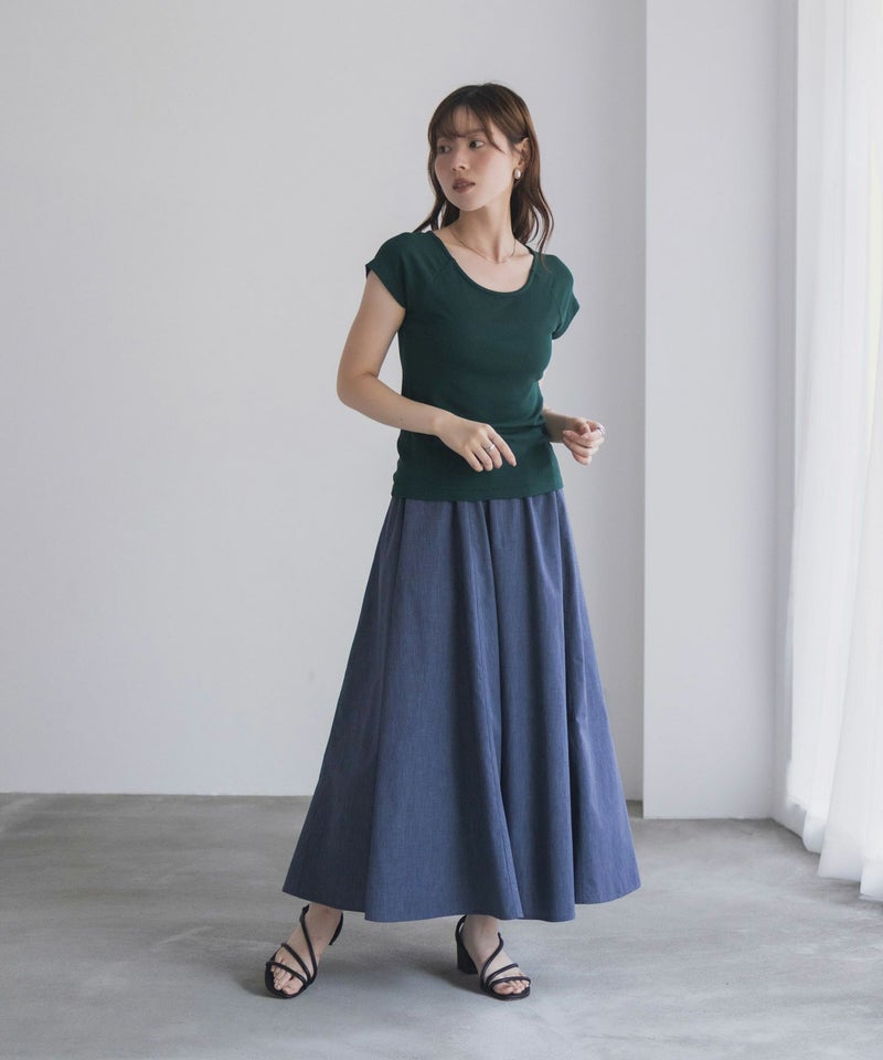 milli de l'air テレコカップ付き半袖トップス レディース商品画像-9