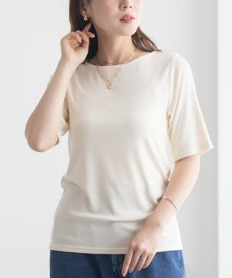 milli de l'air テレコハーフスリーブカットソー レディース メール便 対応商品商品画像-6