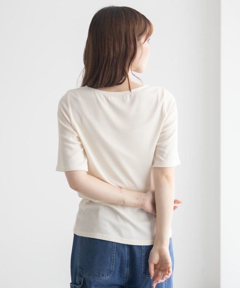 milli de l'air テレコハーフスリーブカットソー レディース メール便 対応商品商品画像-9