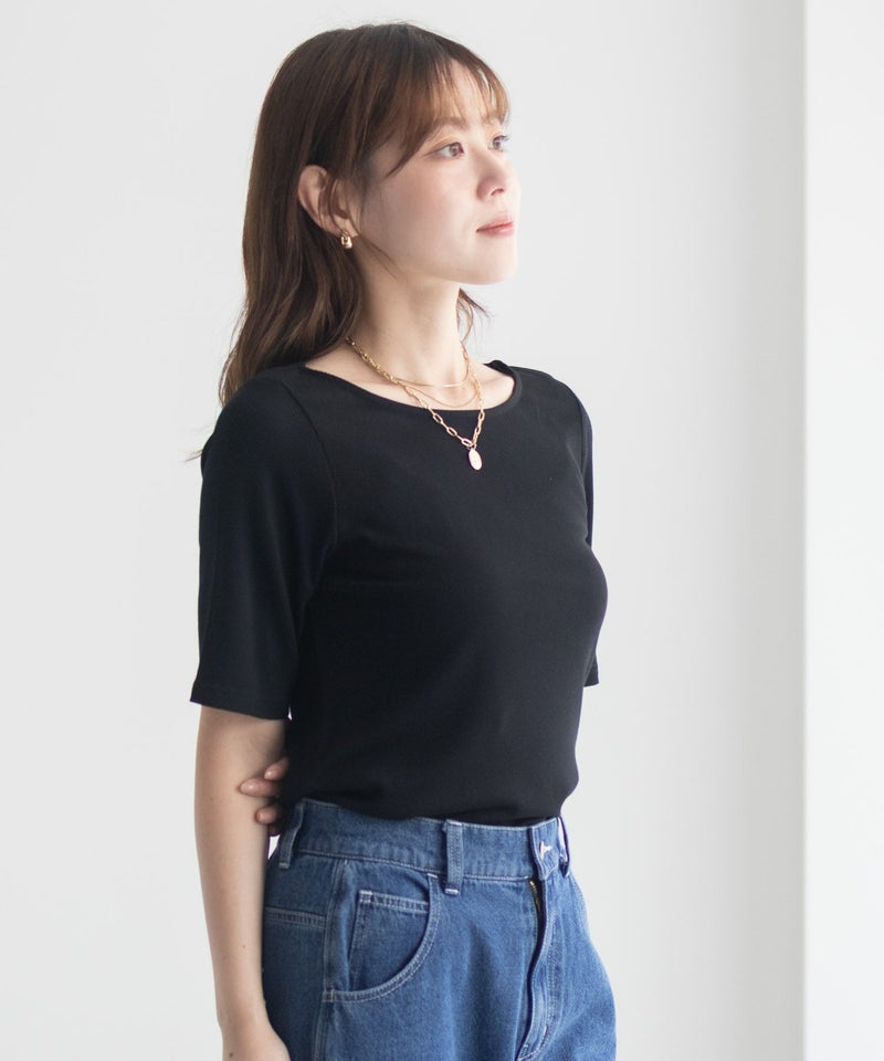 milli de l'air テレコハーフスリーブカットソー レディース メール便 対応商品商品画像-12