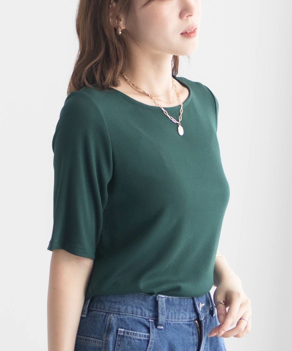 milli de l'air テレコハーフスリーブカットソー レディース ネコポス 対応商品