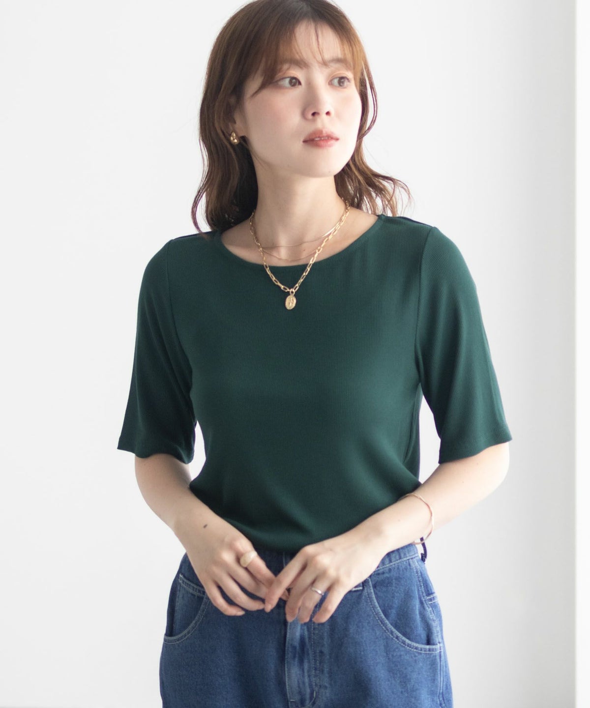 milli de l'air テレコハーフスリーブカットソー レディース ネコポス 対応商品