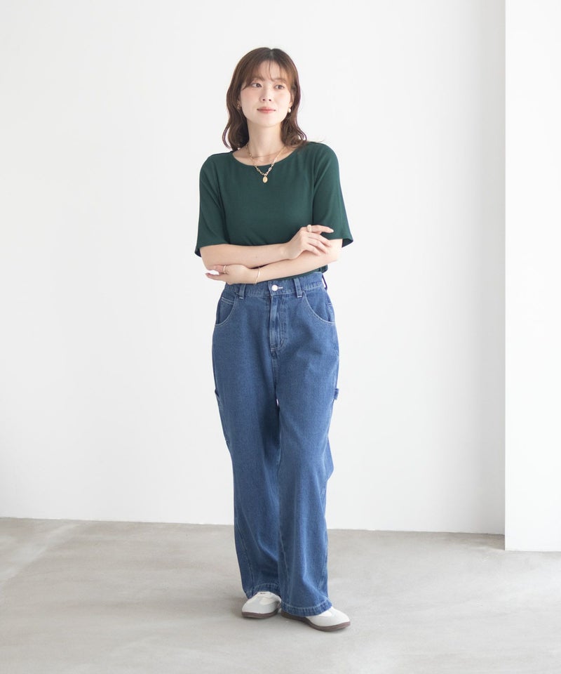 milli de l'air テレコハーフスリーブカットソー レディース メール便 対応商品商品画像-18