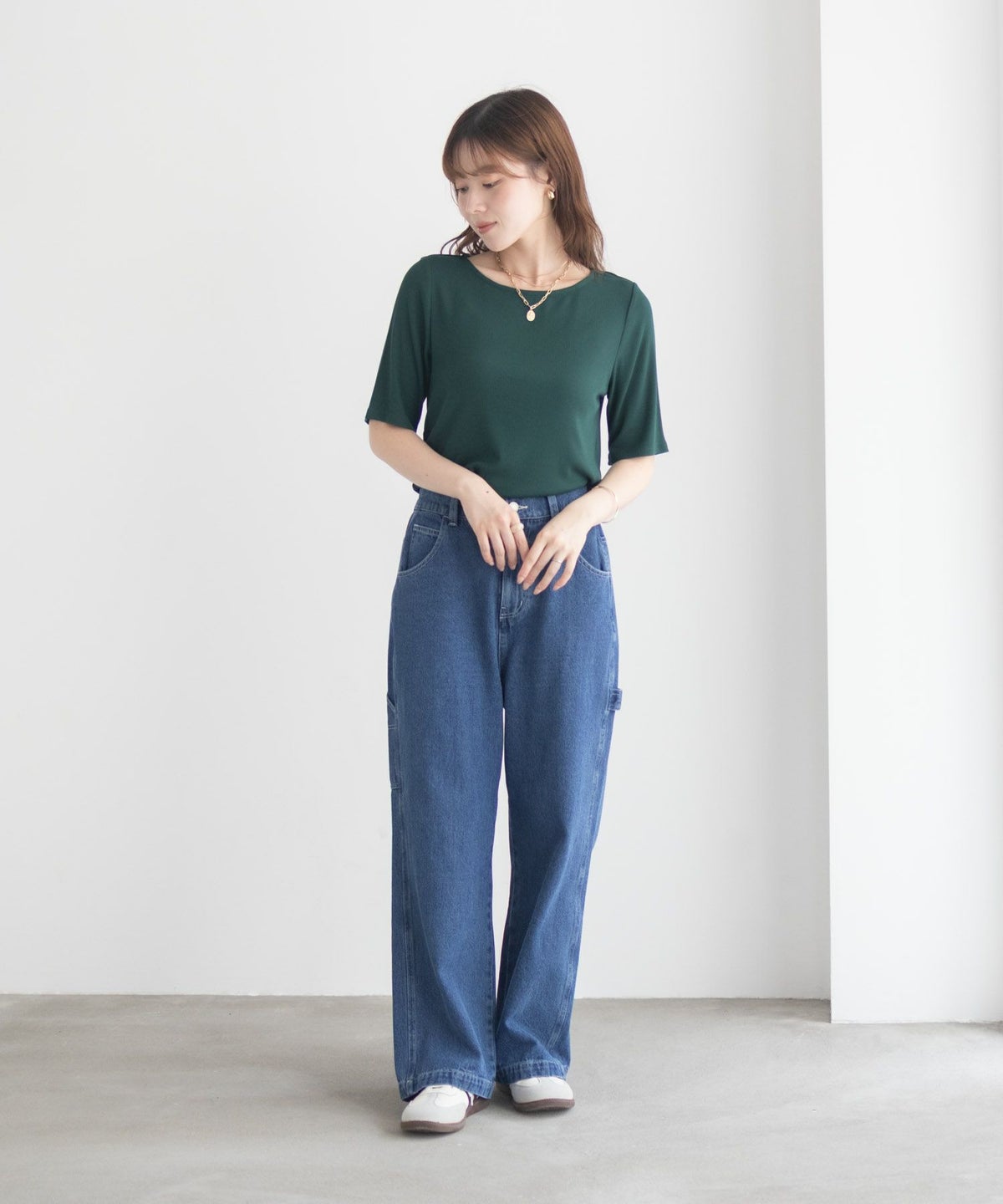 milli de l'air テレコハーフスリーブカットソー レディース ネコポス 対応商品