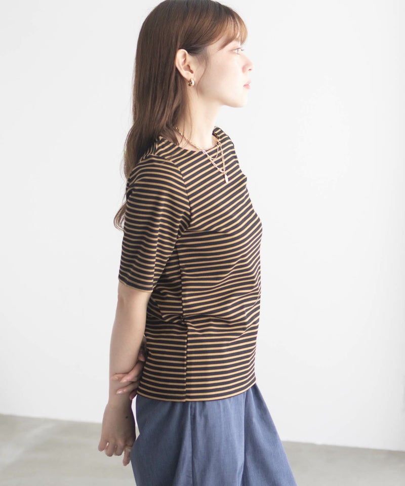 milli de l'air テレコハーフスリーブTシャツ レディース メール便 対応商品商品画像-7