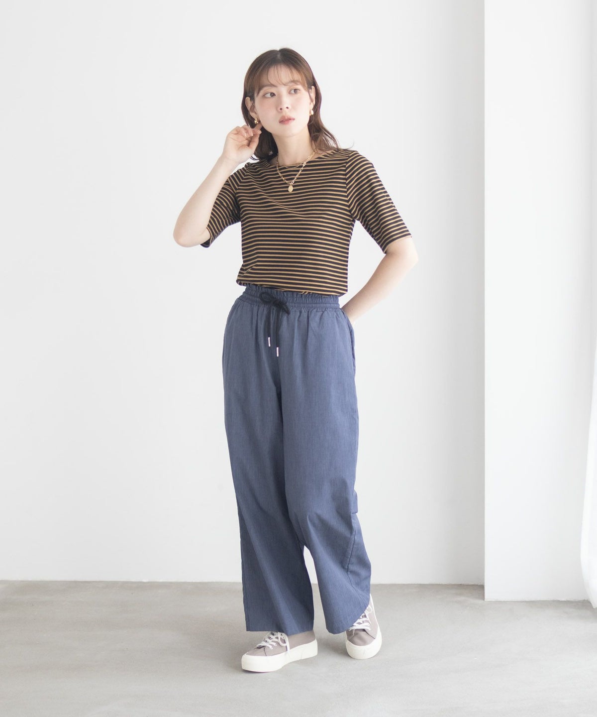 milli de l'air テレコハーフスリーブTシャツ レディース ネコポス 対応商品