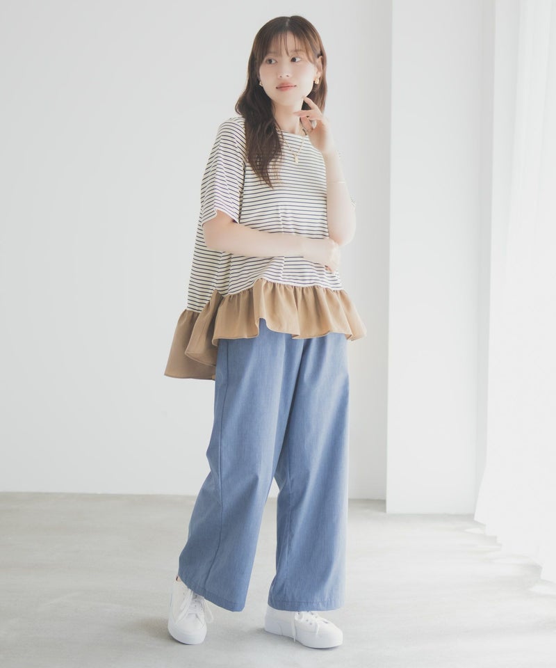 milli de l'air ヘム切替ペプラムトップス レディース メール便 対応商品商品画像-11