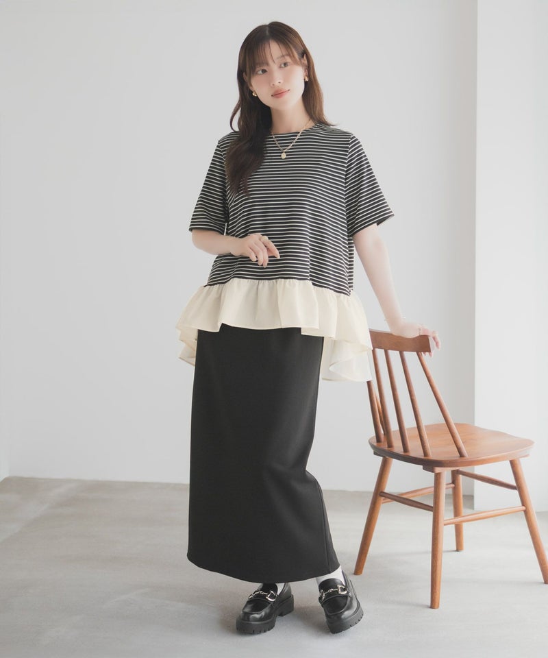 milli de l'air ヘム切替ペプラムトップス レディース メール便 対応商品商品画像-18