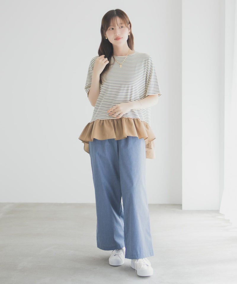 milli de l'air ヘム切替ペプラムトップス レディース メール便 対応商品商品画像-24