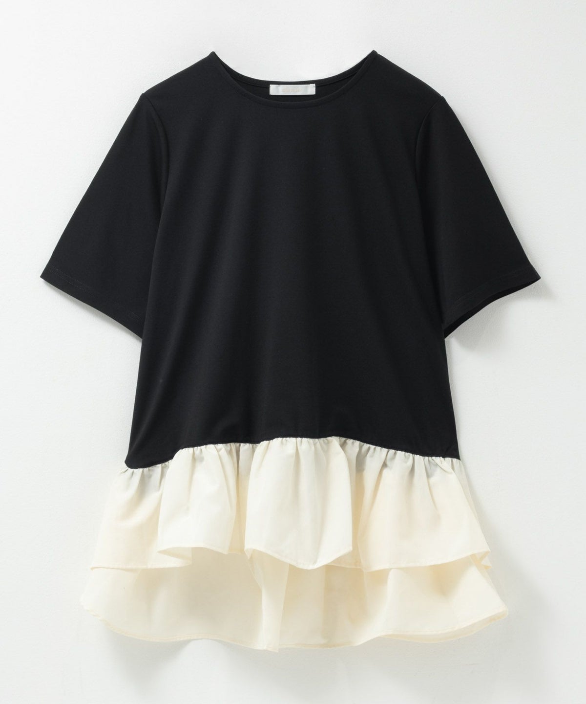 milli de l'air ポンチ素材 ヘム切替ペプラムトップス レディース ネコポス 対応商品