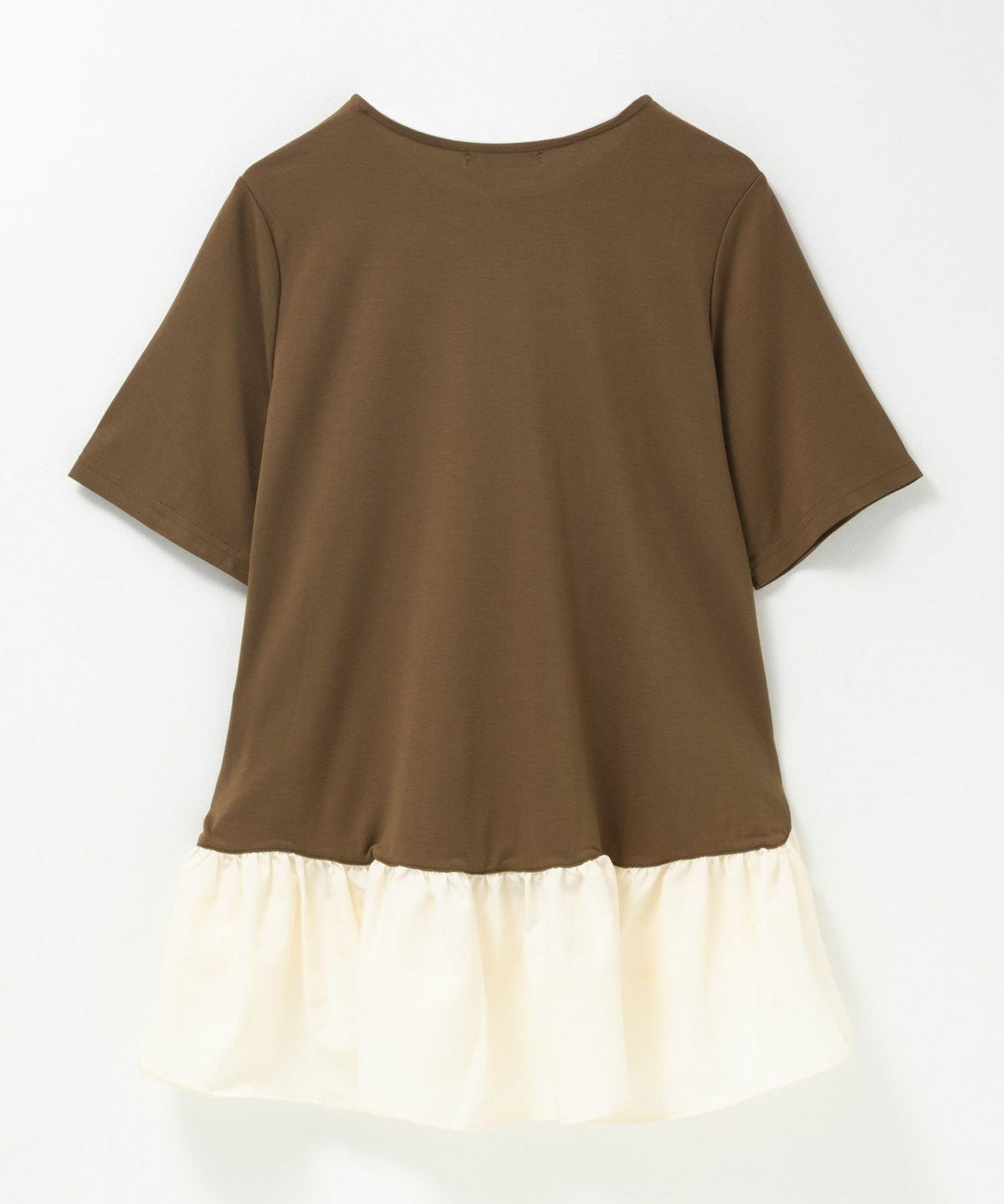 milli de l'air ポンチ素材 ヘム切替ペプラムトップス レディース ネコポス 対応商品