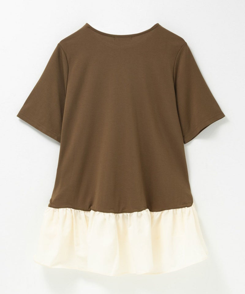 milli de l'air ポンチ素材 ヘム切替ペプラムトップス レディース メール便 対応商品商品画像-20