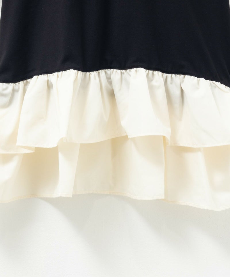 milli de l'air ポンチ素材 ヘム切替ペプラムトップス レディース メール便 対応商品商品画像-21