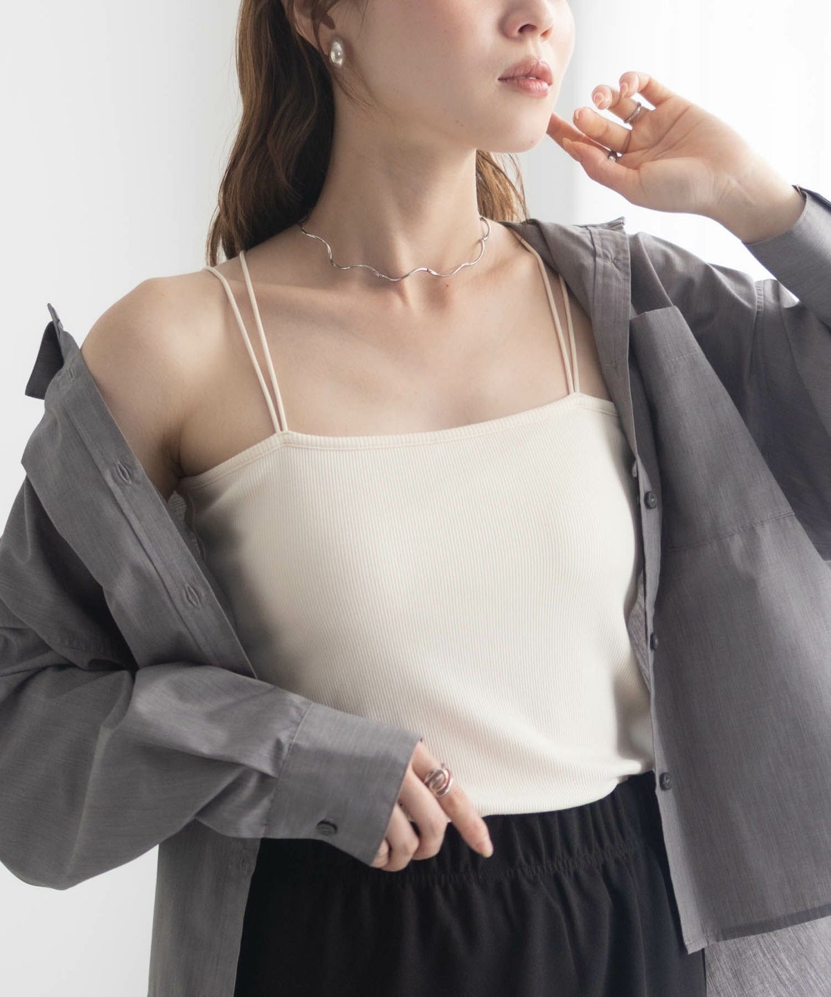 milli de l'air バックストラップカップ付きキャミソール レディース