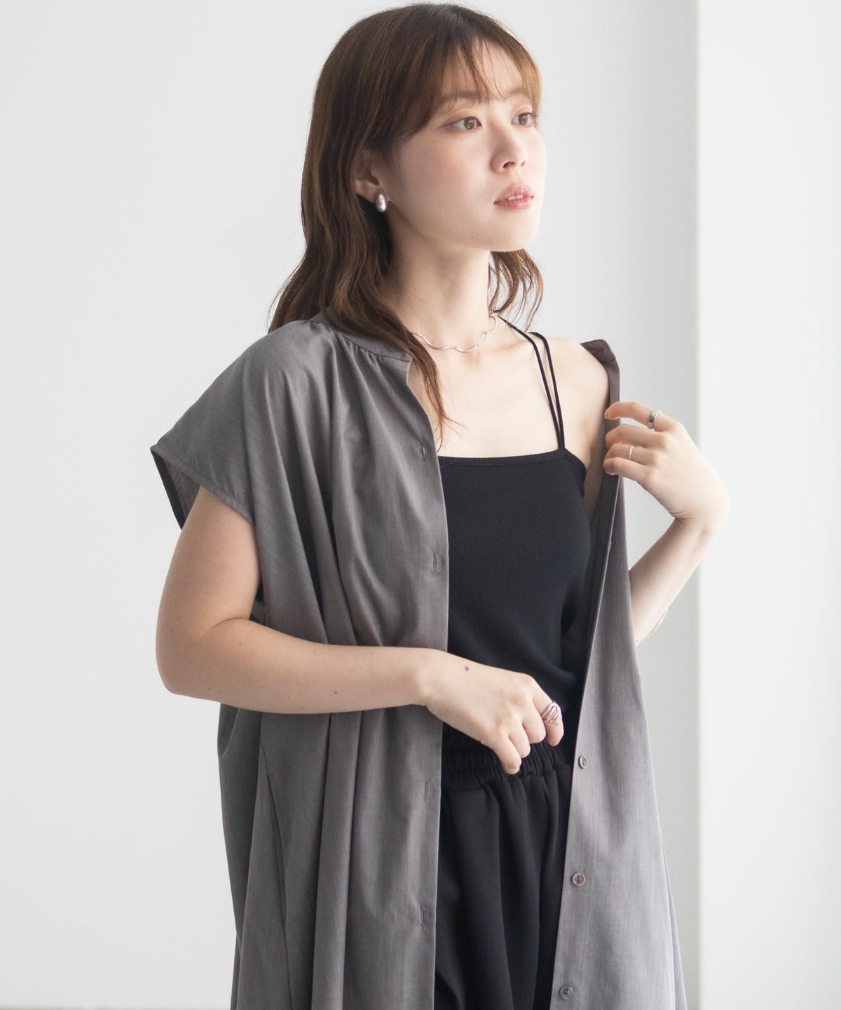 milli de l'air バックストラップカップ付きキャミソール レディース