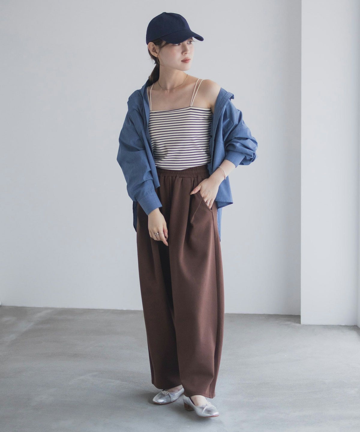 milli de l'air バックストラップカップ付きキャミソール レディース