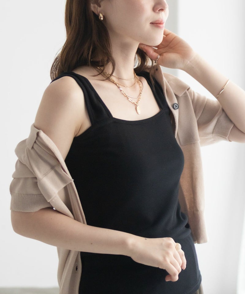 milli de l'air ワイドストラップスクエアタンクトップ レディース メール便 対応商品商品画像-2