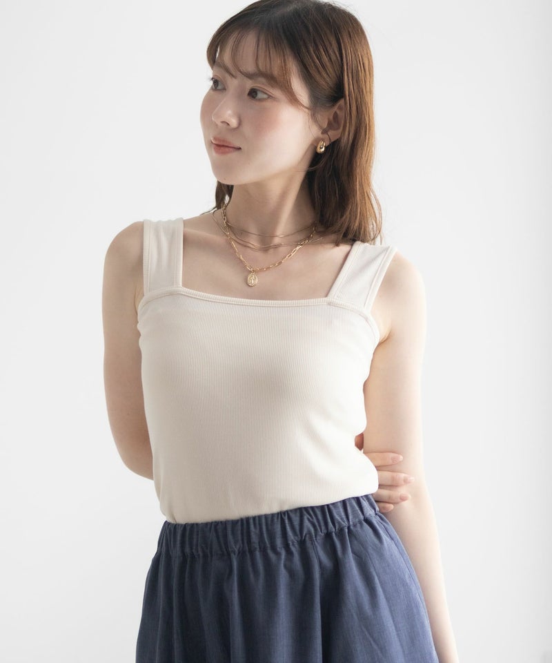 milli de l'air ワイドストラップスクエアタンクトップ レディース メール便 対応商品商品画像-5