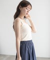 milli de l'air ワイドストラップスクエアタンクトップ レディース メール便 対応商品商品サムネイル-8