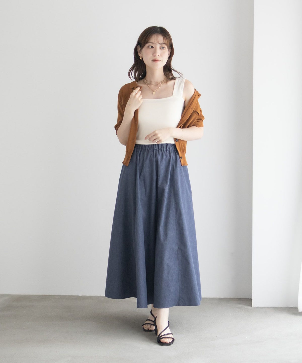 milli de l'air ワイドストラップスクエアタンクトップ レディース ネコポス 対応商品