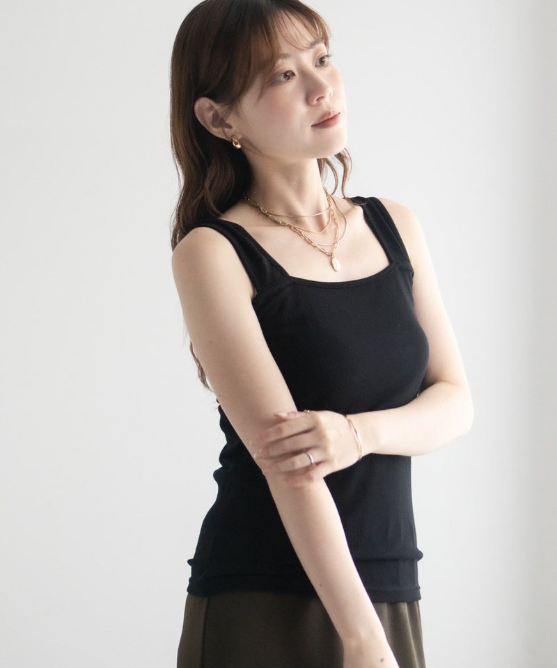 milli de l'air ワイドストラップスクエアタンクトップ レディース メール便 対応商品商品画像-12