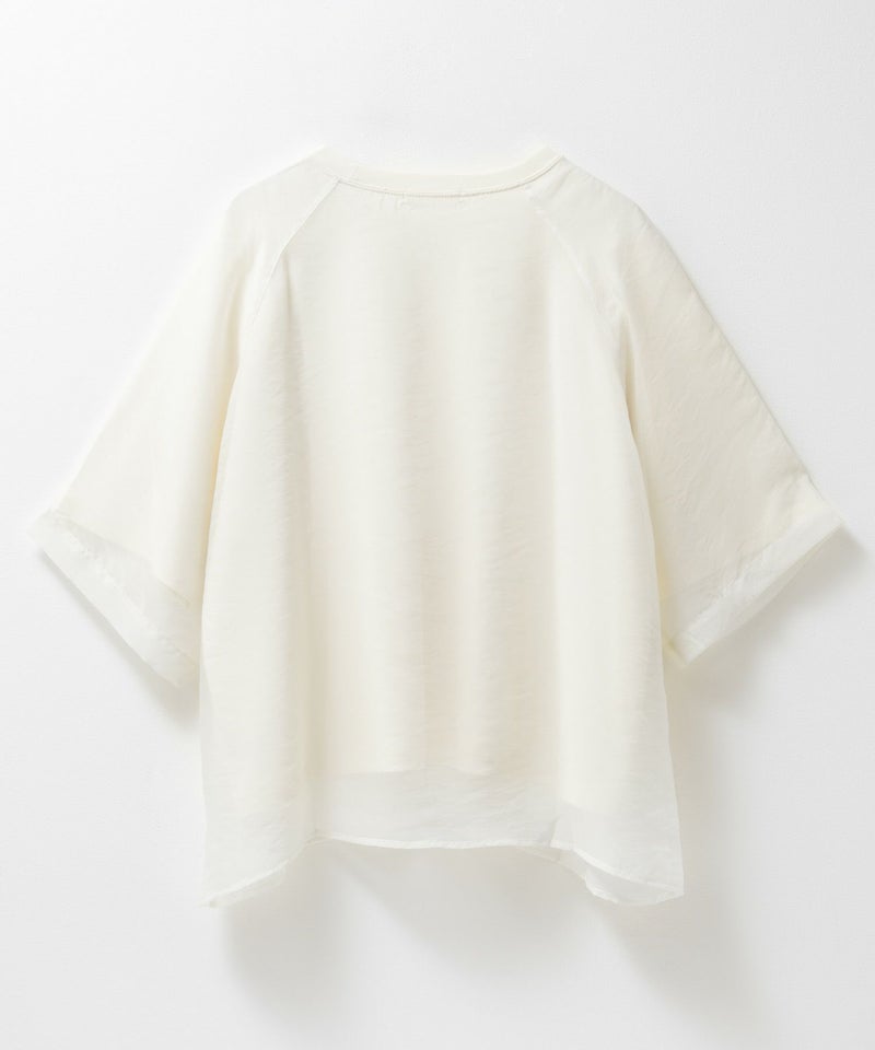 milli de l'air ポンチ素材 シアーレイヤードトップス レディース メール便 対応商品商品画像-27