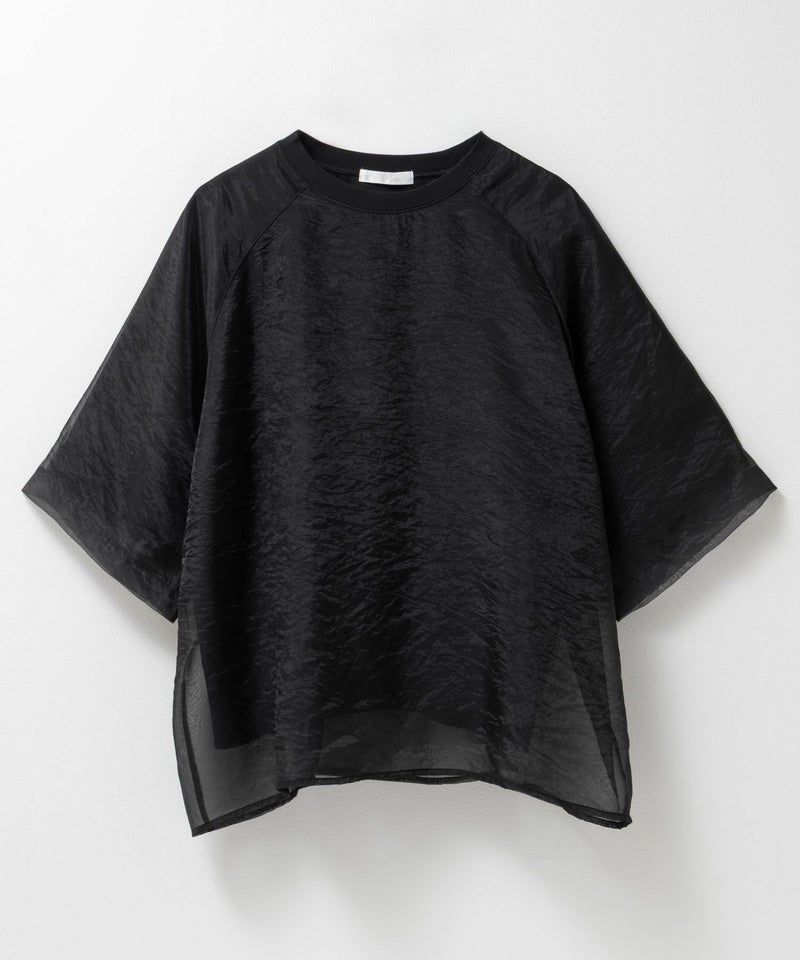 milli de l'air ポンチ素材 シアーレイヤードトップス レディース メール便 対応商品商品画像-28