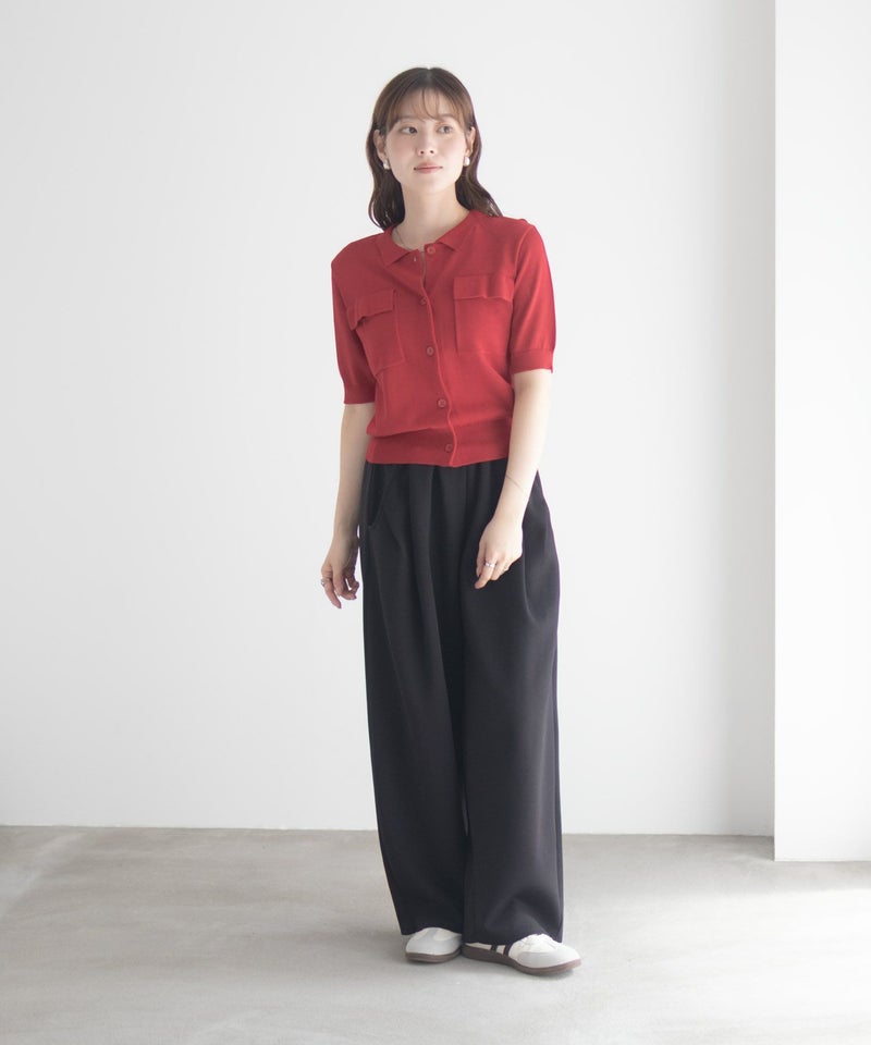 [期間限定knit]milli de l'air ポロカラーダブルポケットニット レディース商品画像-11