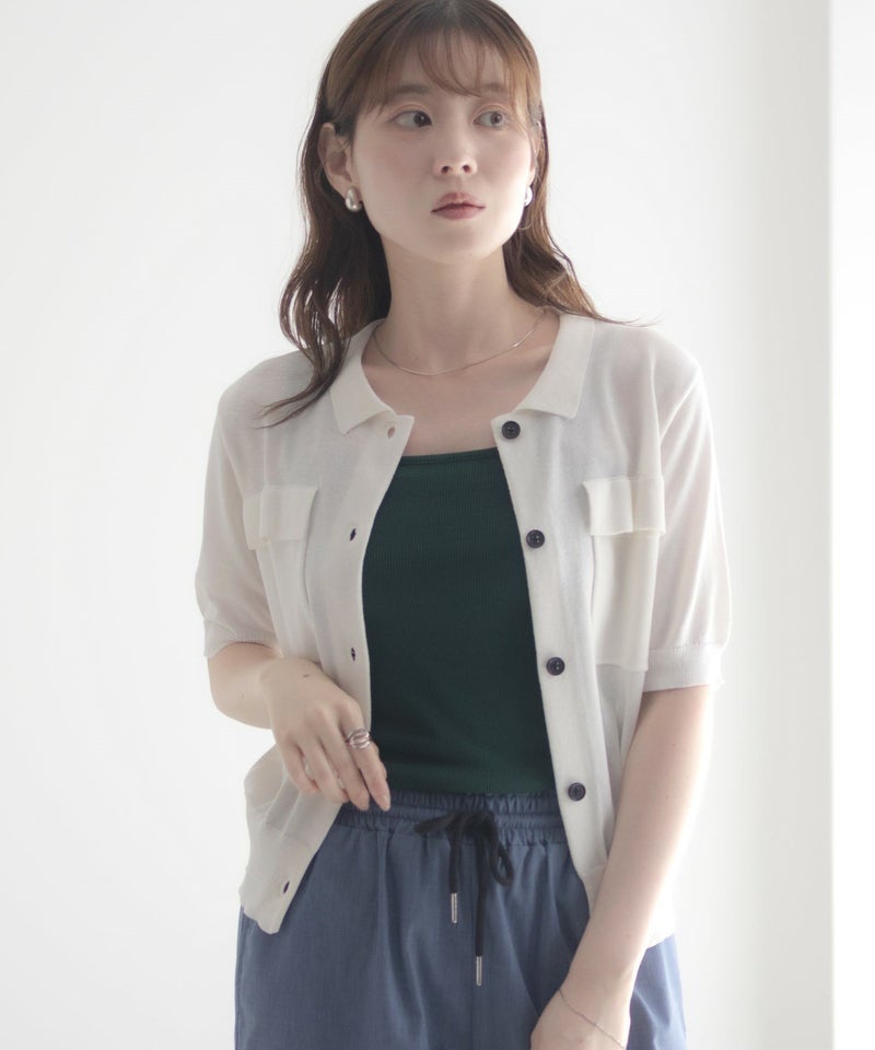 [期間限定knit]milli de l'air ポロカラーダブルポケットニット レディース商品画像-12