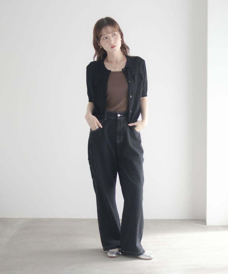 [期間限定knit]milli de l'air ポロカラーダブルポケットニット レディース商品画像-19