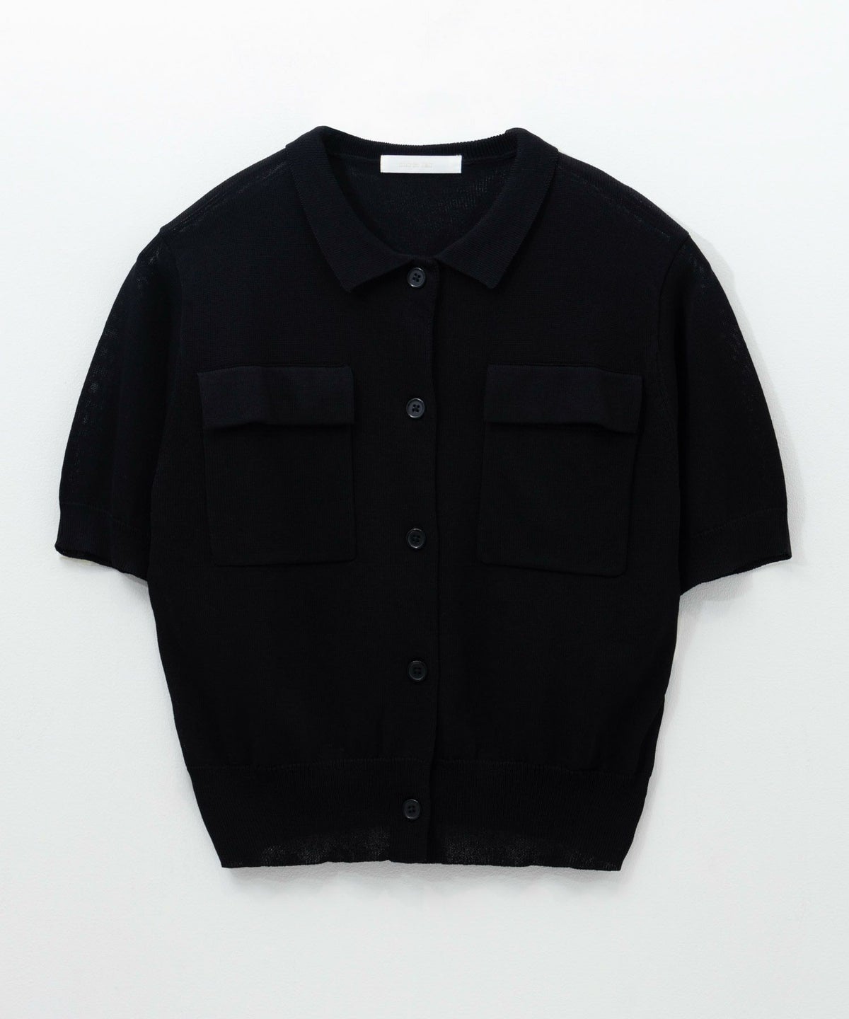 milli de l'air ポロカラーダブルポケットニット レディース