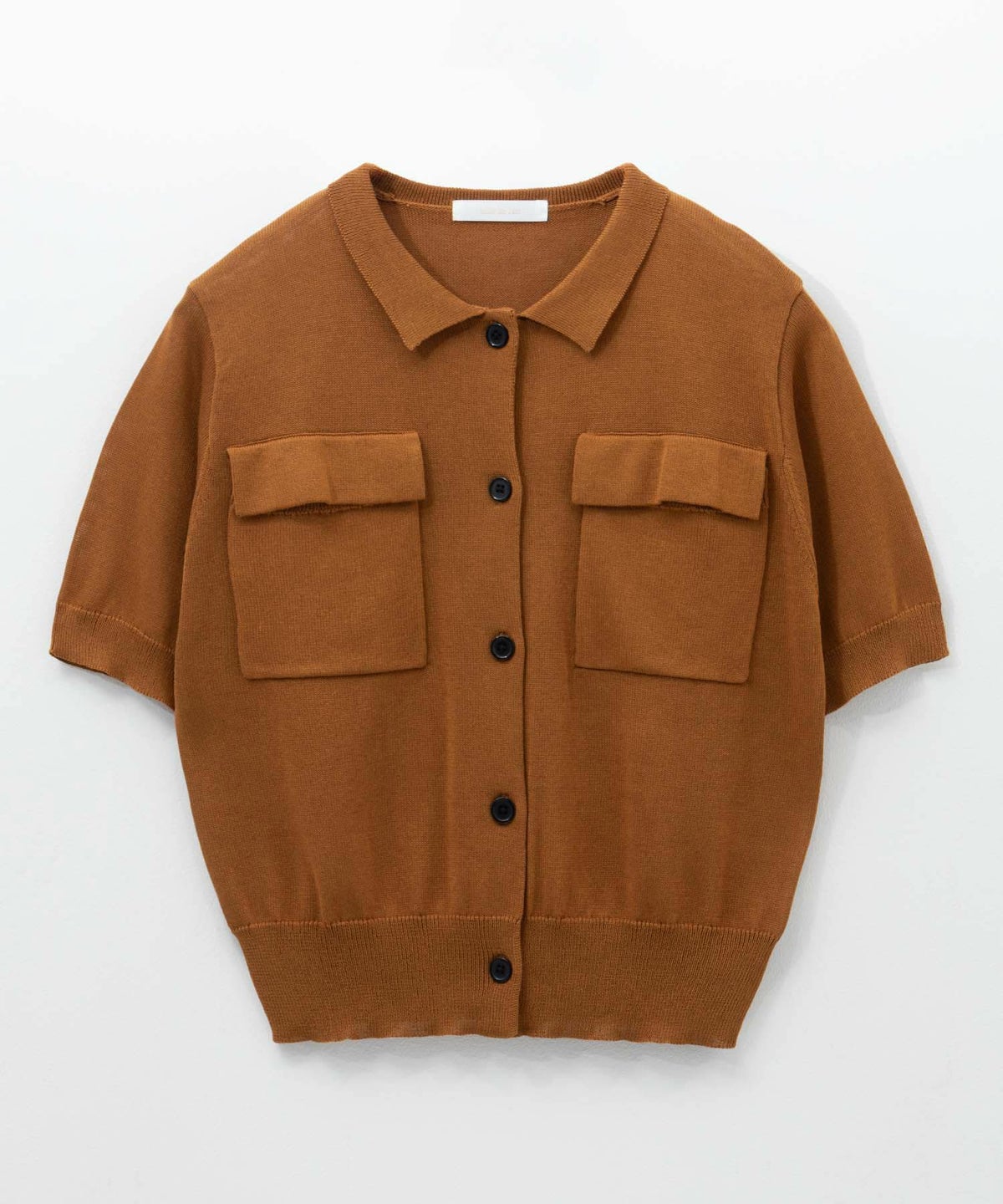 milli de l'air ポロカラーダブルポケットニット レディース