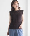[期間限定knit]milli de l'air 幾何柄編みニットベスト レディース商品サムネイル-4