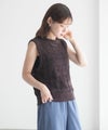[期間限定knit]milli de l'air 幾何柄編みニットベスト レディース商品サムネイル-5