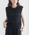 [期間限定knit]milli de l'air 幾何柄編みニットベスト レディース商品サムネイル-14